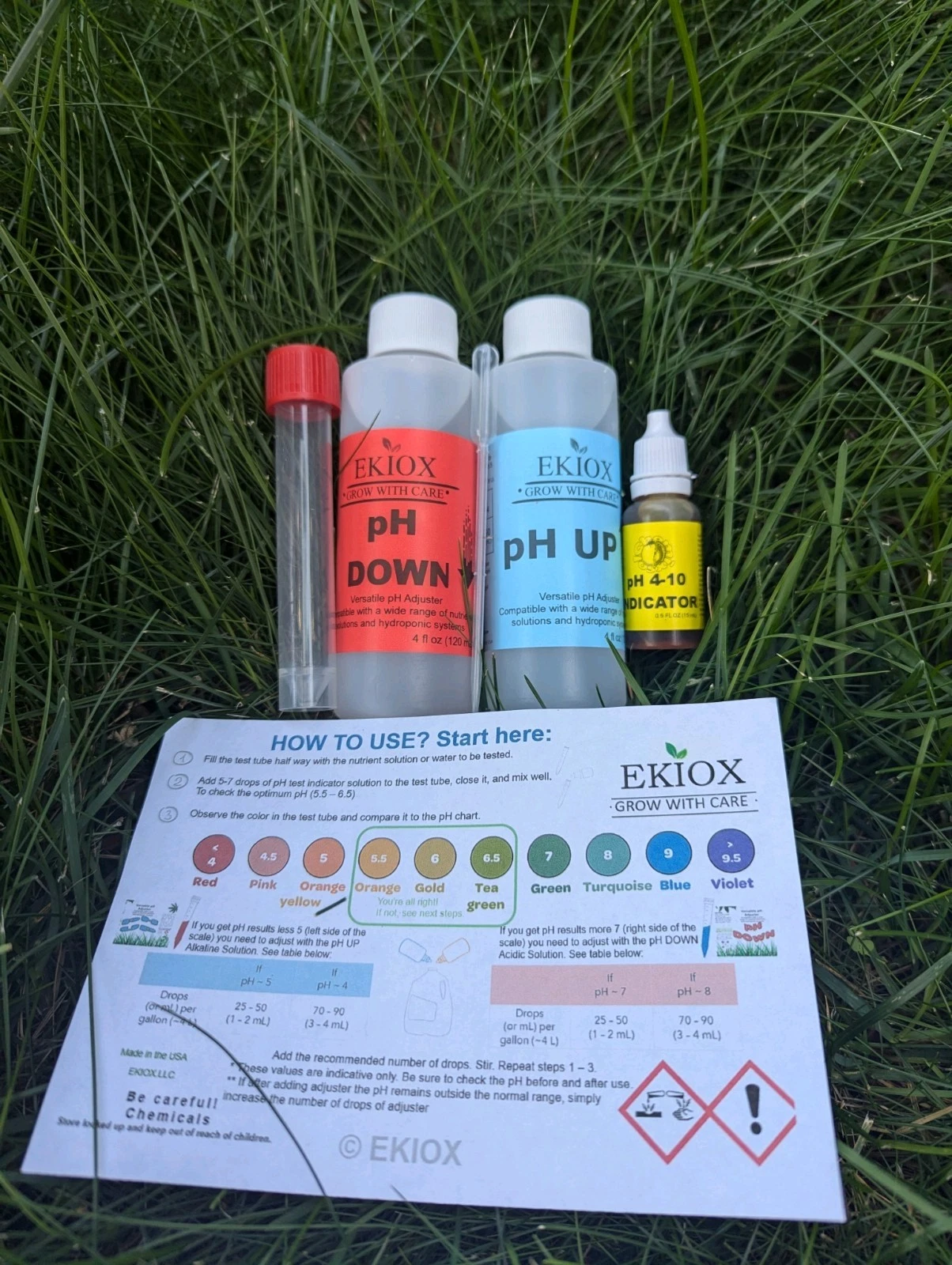EKIOX concentrated pH Up and pH Down control kit